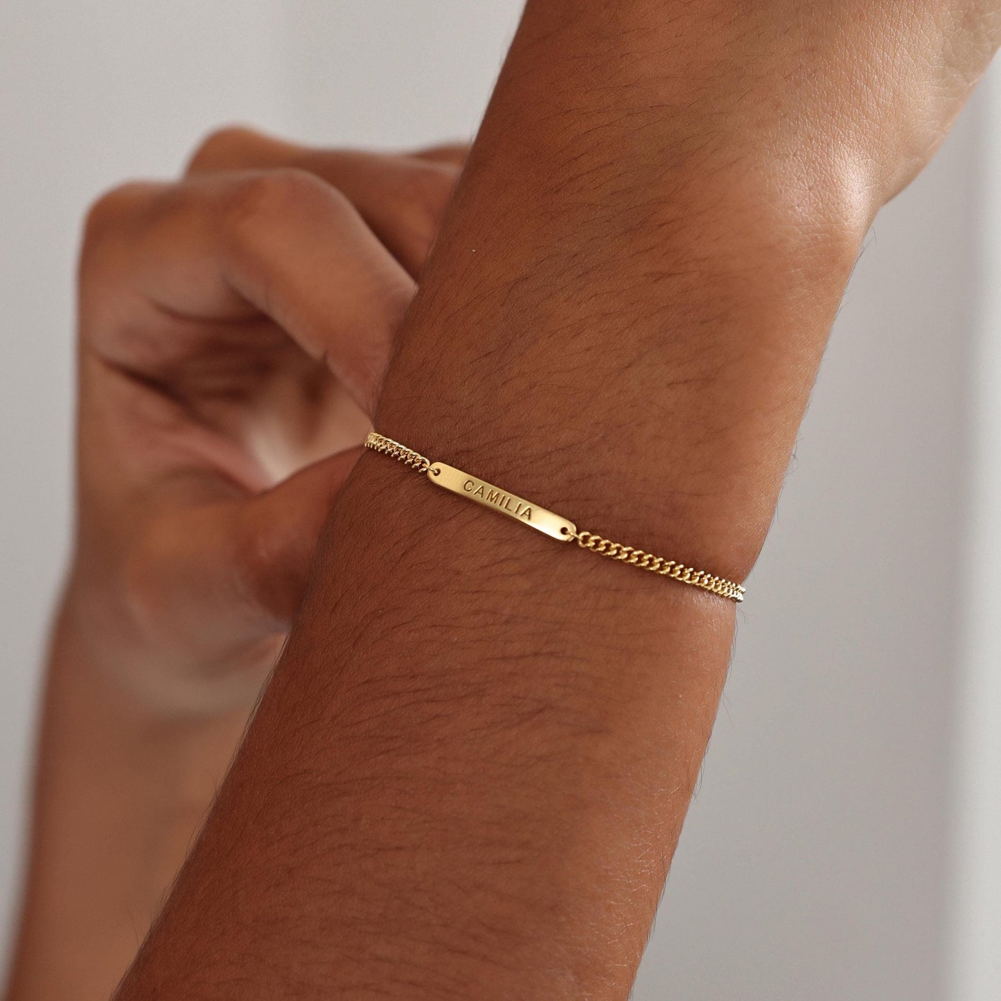 Custom Name Bar Bracelet