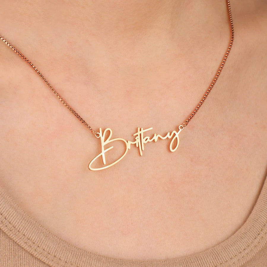 Custom Box Chain Name Necklace
