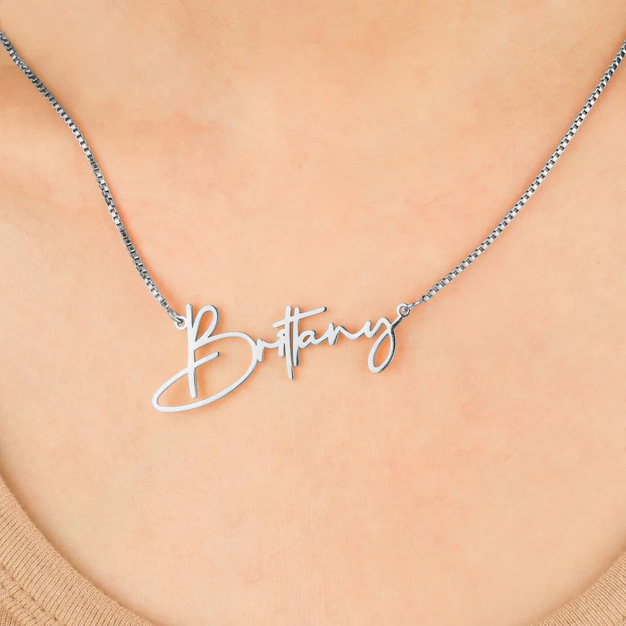 Custom Box Chain Name Necklace