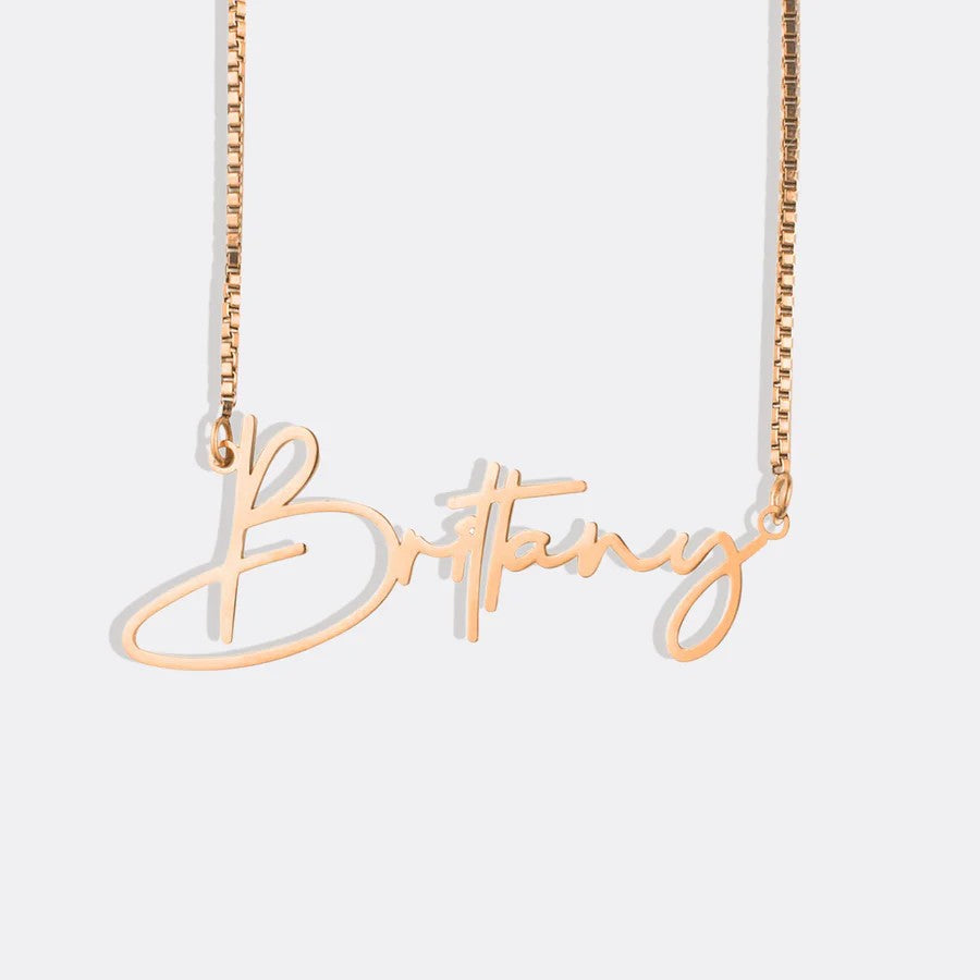 Custom Box Chain Name Necklace