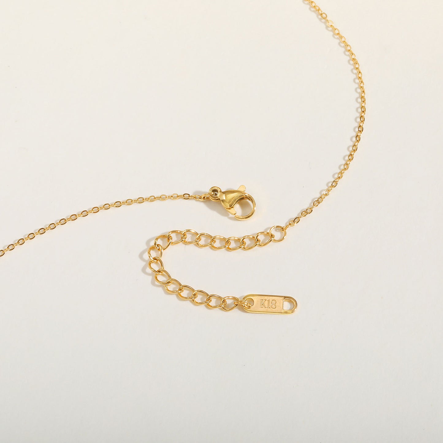 Dainty 18K Gold Lariat Necklace - Stainless Steel Y-Tassel Chain，Hypoallergenic & Waterproof