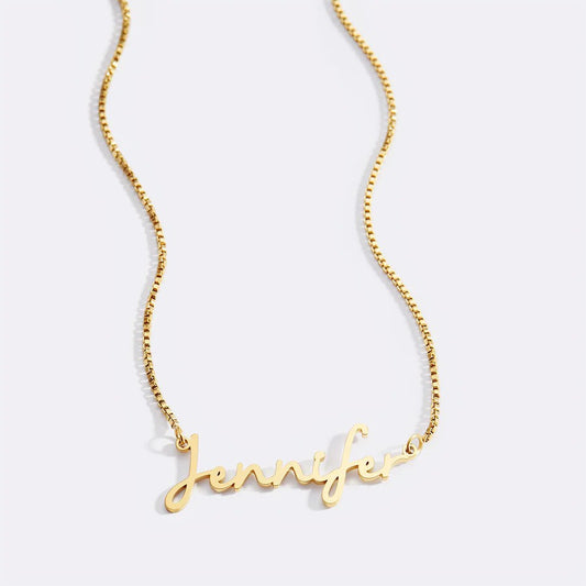 Custom Box Chain Name Necklace