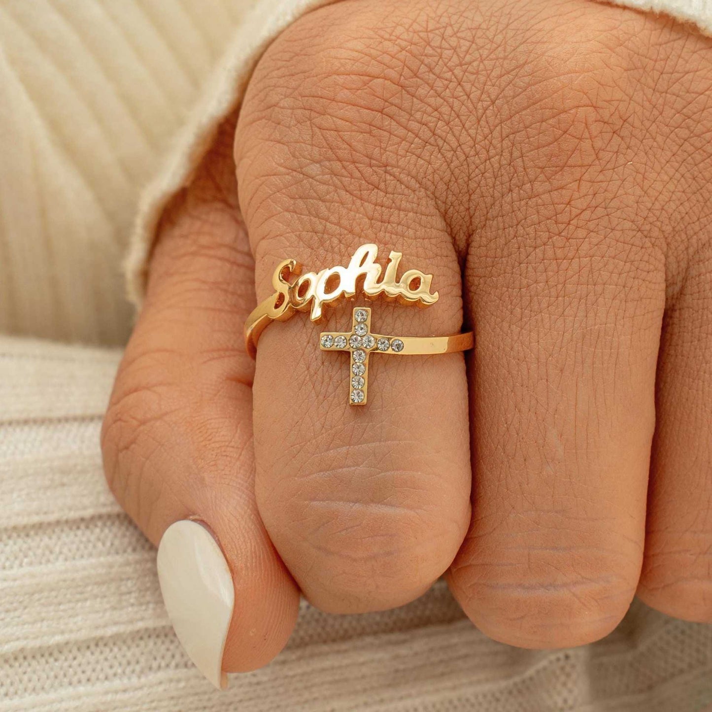Name Cross Ring