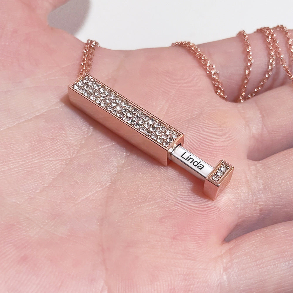 Custom Engraved Bar Necklace