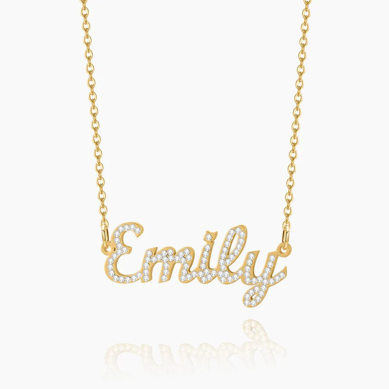 Custom Diamond Name Necklace