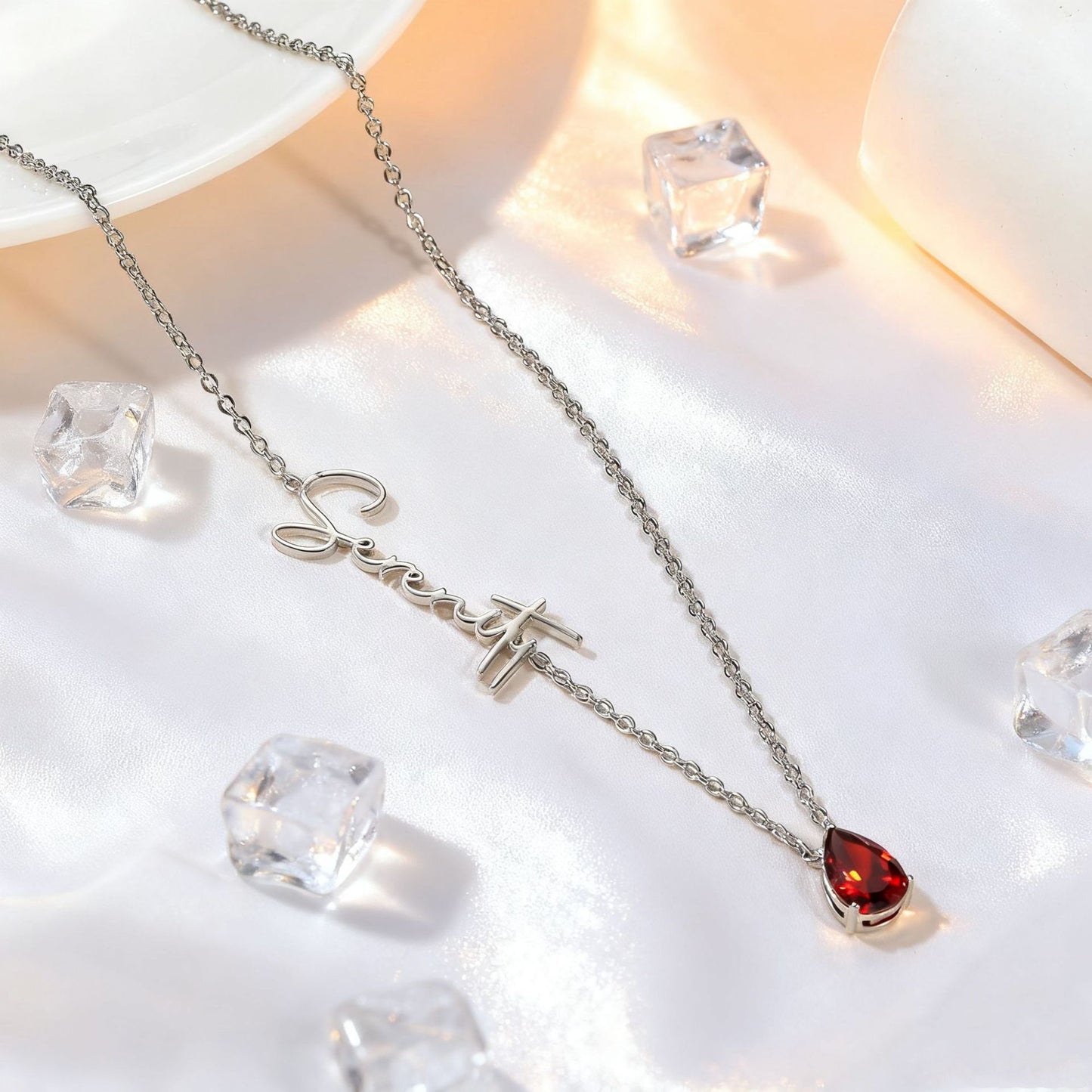 Personalized Birthstone Name Necklace