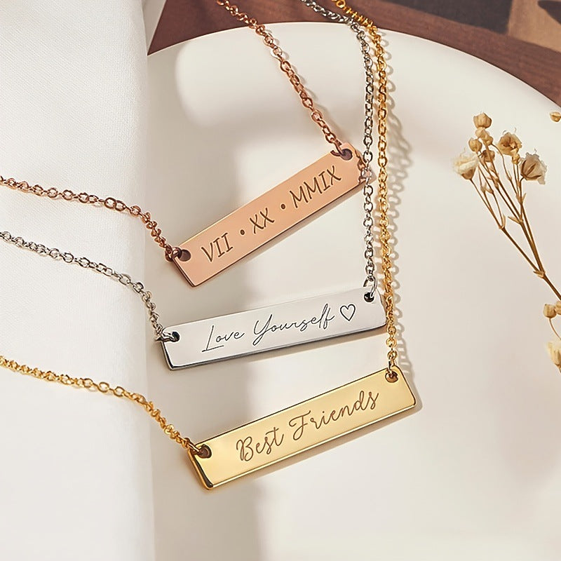 Personalized Bar Necklace