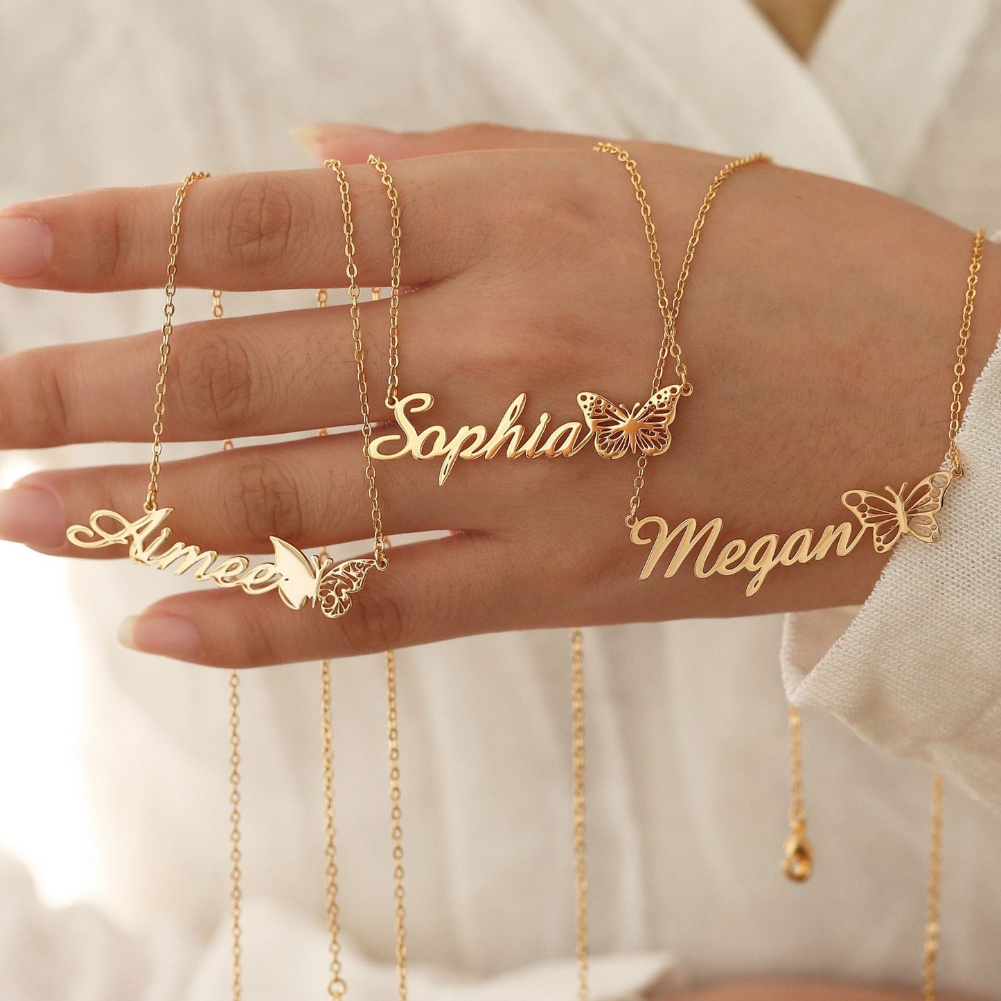 Butterfly Name Necklace