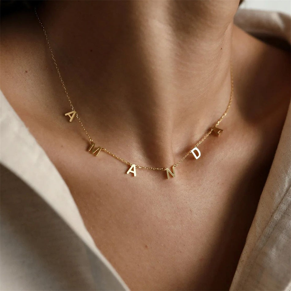 Custom 10mm Initial Letter Necklace
