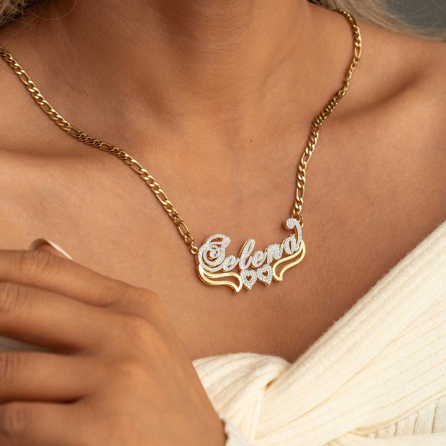 Double Layer Name Necklace