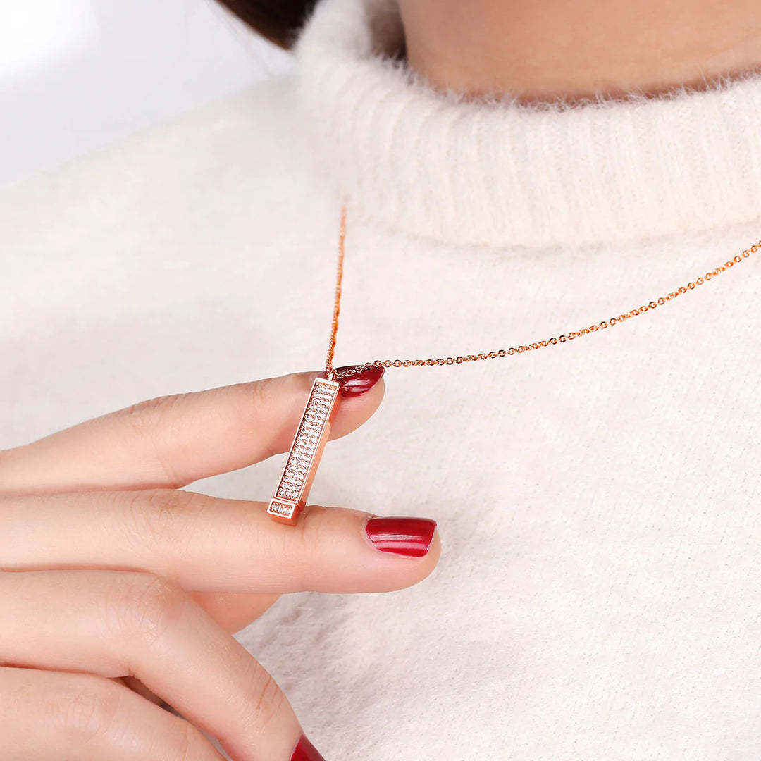 Custom Engraved Bar Necklace