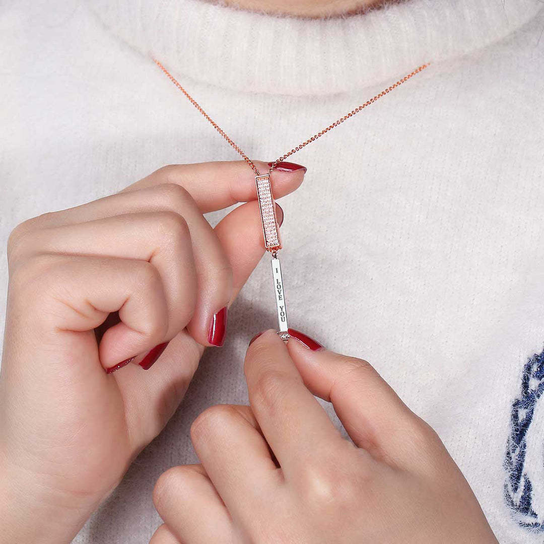 Custom Engraved Bar Necklace