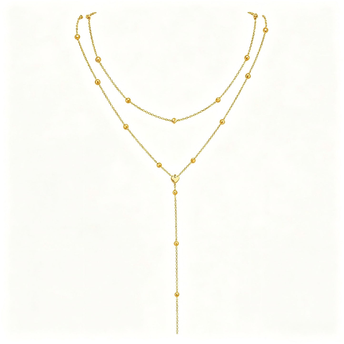 Gold Y Lariat Necklace
