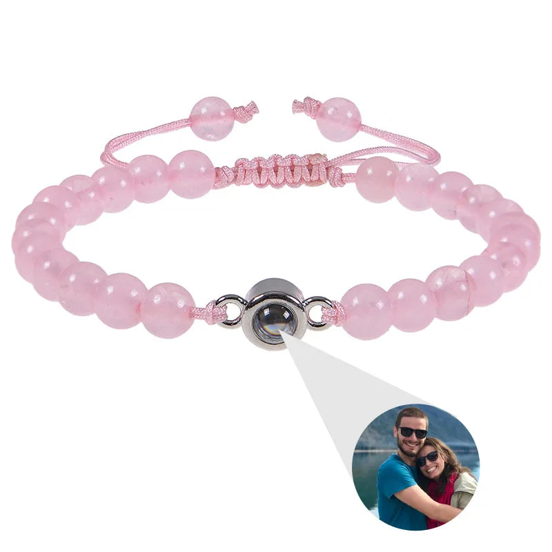 Custom Photo Projection Beaded Bracelet
