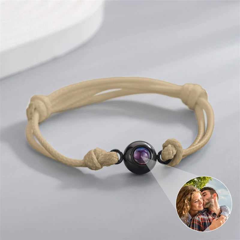 Custom Photo Projection Rope Bracelet