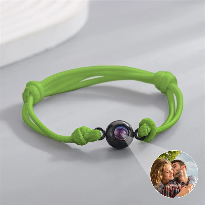 Custom Photo Projection Rope Bracelet