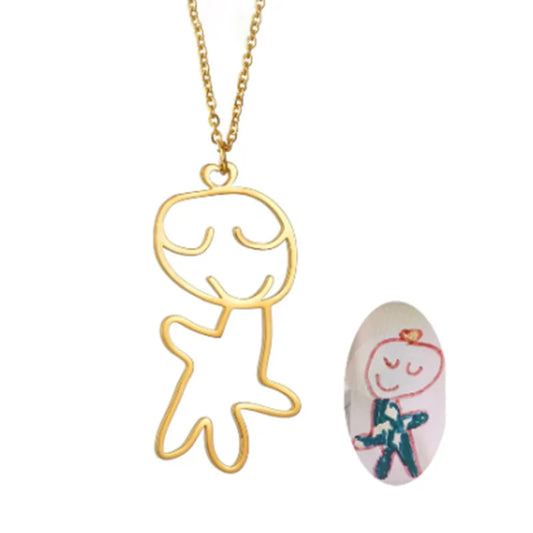 Custom Children's Drawing Necklace