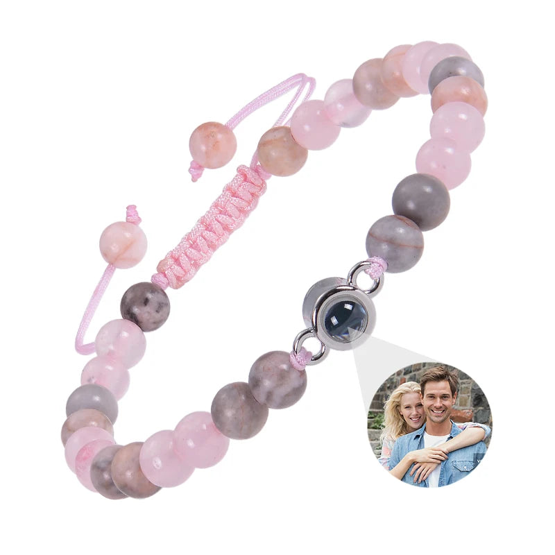 Custom Photo Projection Beaded Bracelet