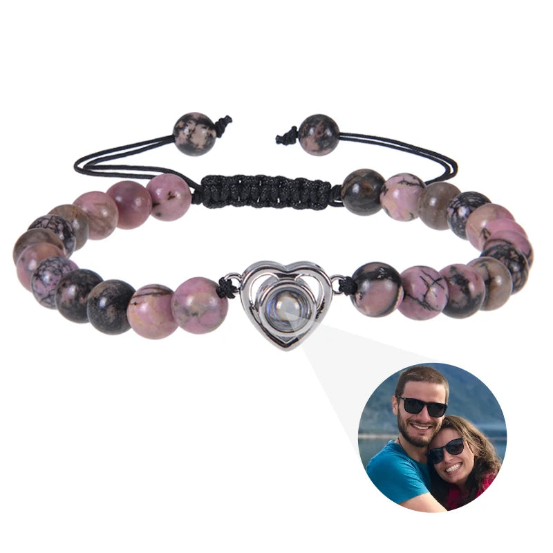 Custom Photo Projection Beaded Bracelet