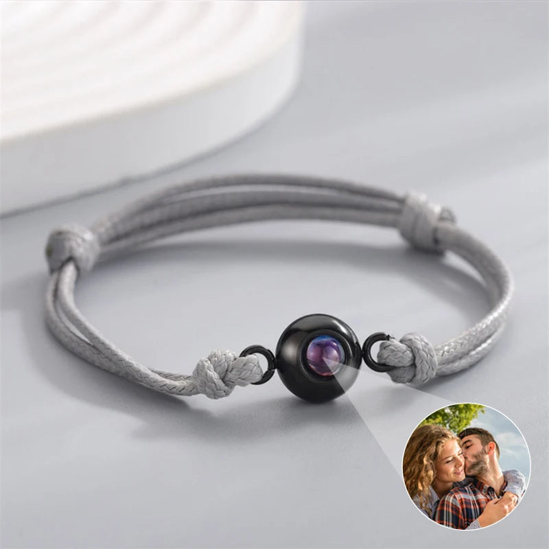 Custom Photo Projection Rope Bracelet