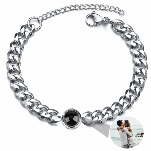 Custom Photo Projection Cuban Link Bracelet