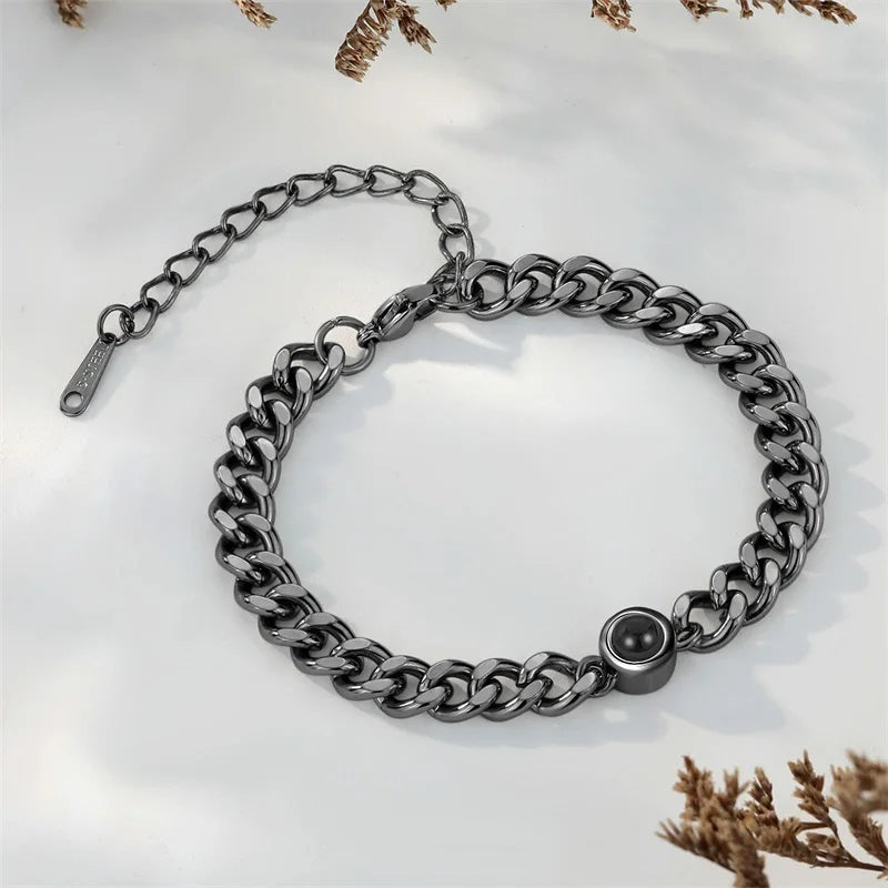 Custom Photo Projection Cuban Link Bracelet