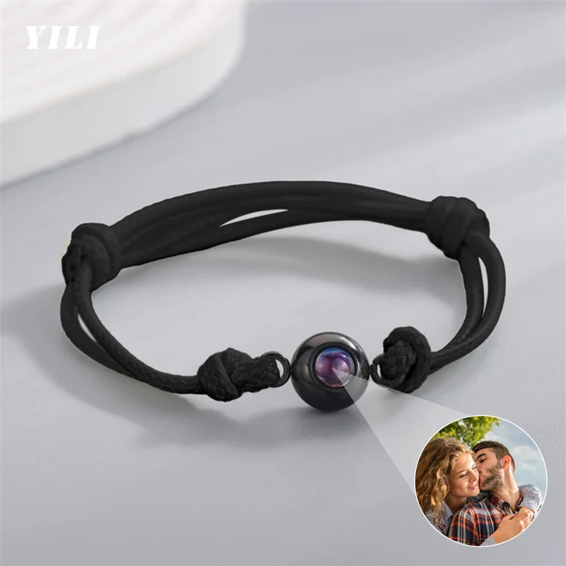 Custom Photo Projection Rope Bracelet