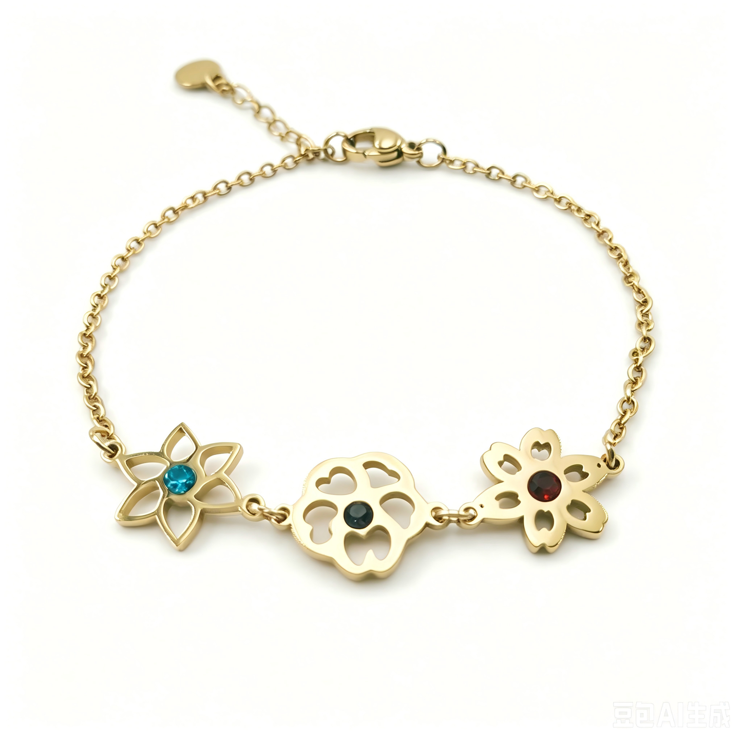 Personalized Birthday Jewelry 12 Month Birth Flower Bracelet