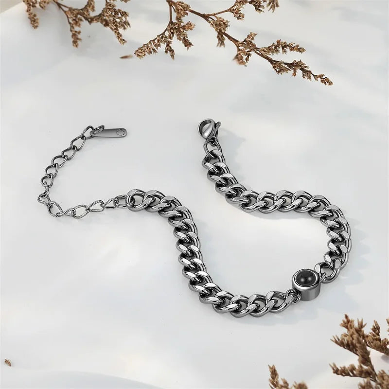 Custom Photo Projection Cuban Link Bracelet