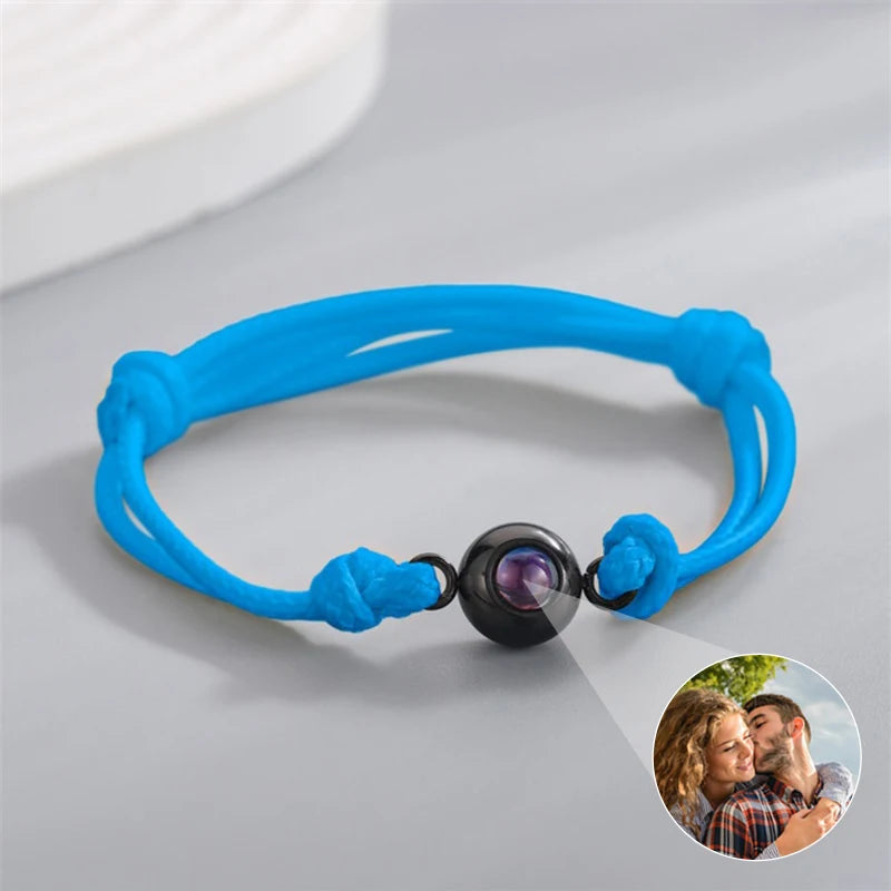 Custom Photo Projection Rope Bracelet