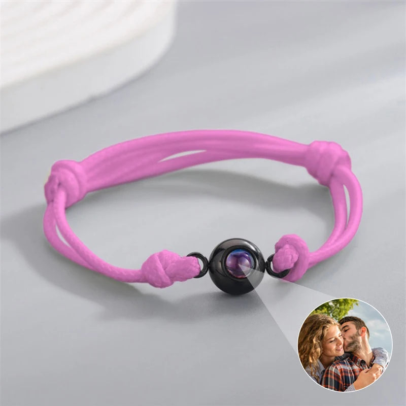Custom Photo Projection Rope Bracelet