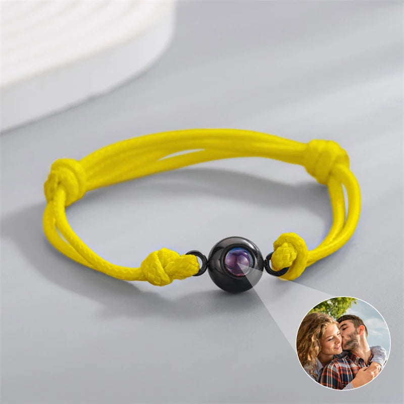 Custom Photo Projection Rope Bracelet