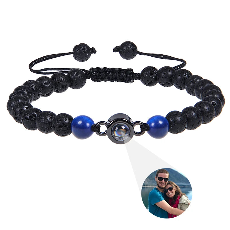 Custom Photo Projection Beaded Bracelet