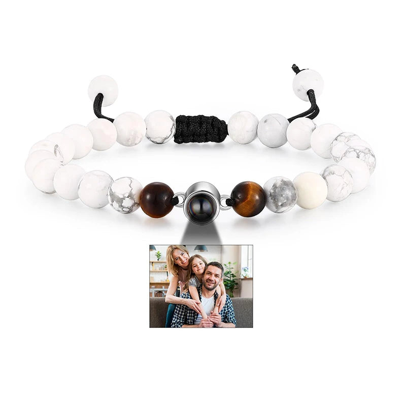 Custom Photo Projection Beaded Bracelet