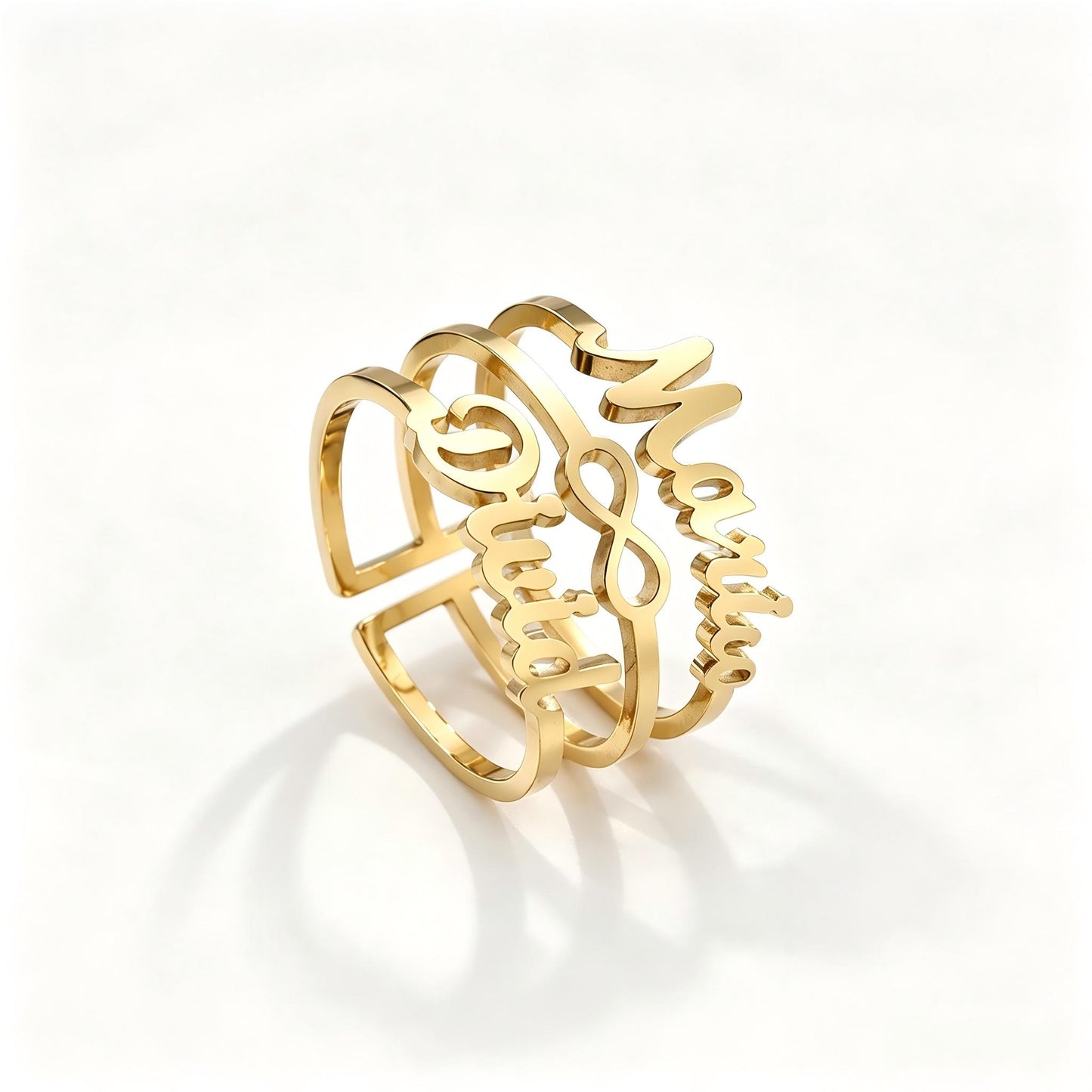 Custom Infinity Two Name Ring
