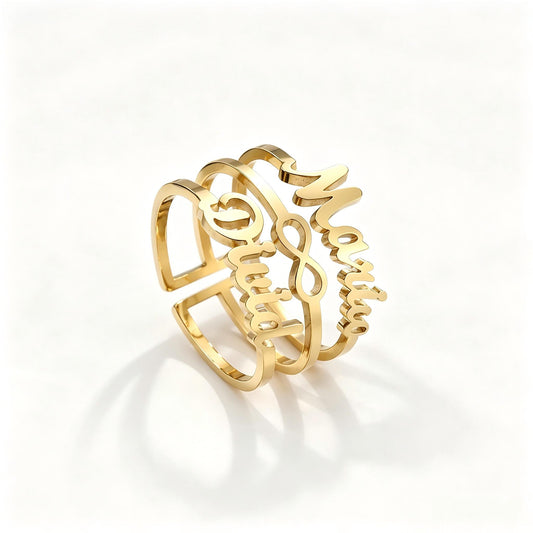 Custom Infinity Two Name Ring