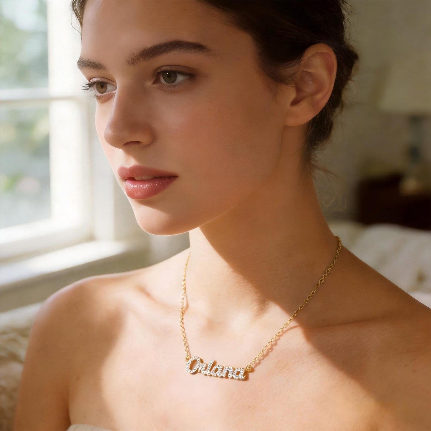 Custom Diamond Name Necklace